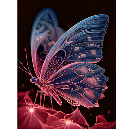 Jewel Butterfly - Full Round Drill Diamond Painting 30*40CM