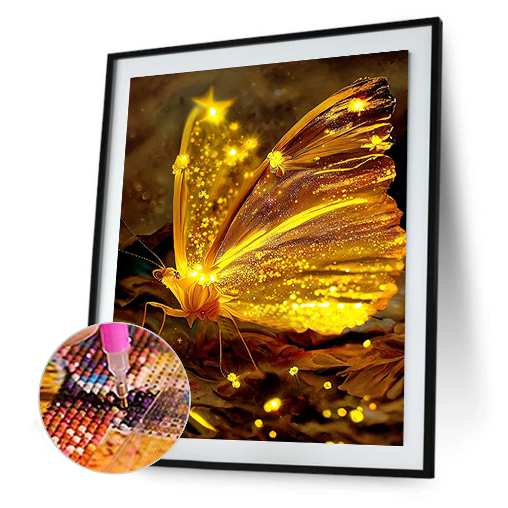 Jewel Butterfly - Full Round Drill Diamond Painting 30*40CM