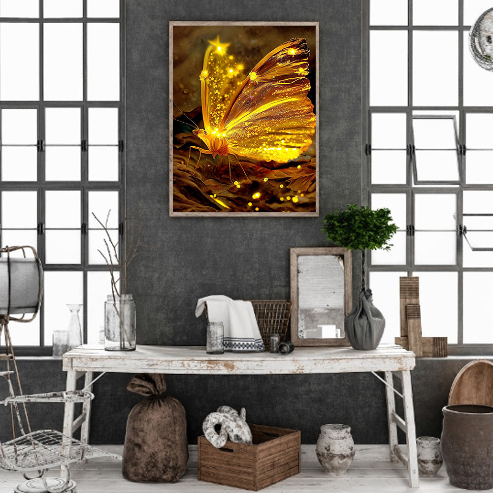 Jewel Butterfly - Full Round Drill Diamond Painting 30*40CM