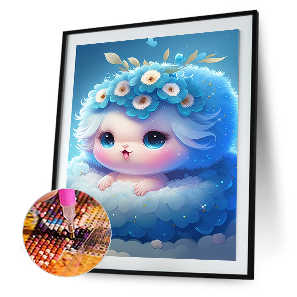 Hedgehog Girl - Full Round Drill Diamond Painting 30*40CM