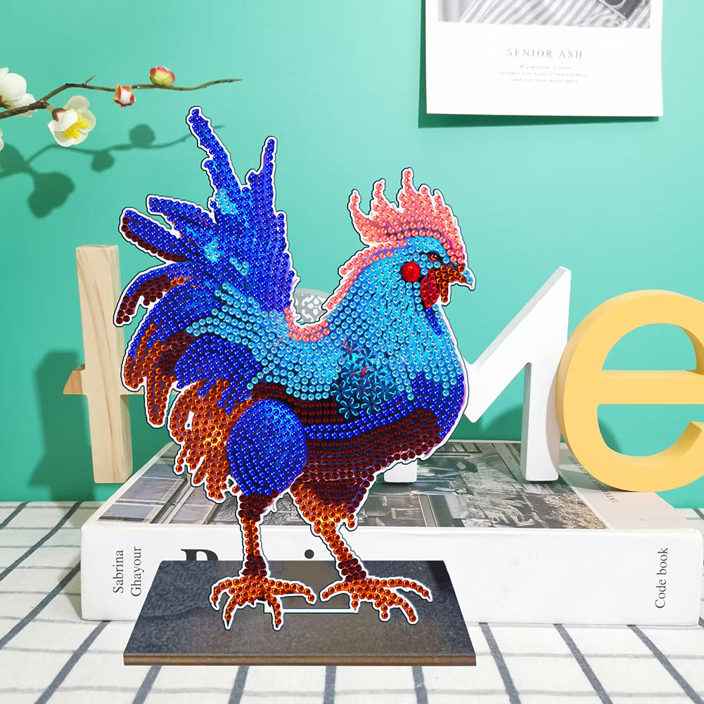 DIY Crystal Diamond Ornament Art Chicken