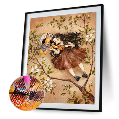 Fantasy Girl And Puppy - Full Square Drill Diamond Painting 40*50CM