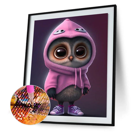 Little Owl - Full Round Drill Diamond Painting 30*40CM