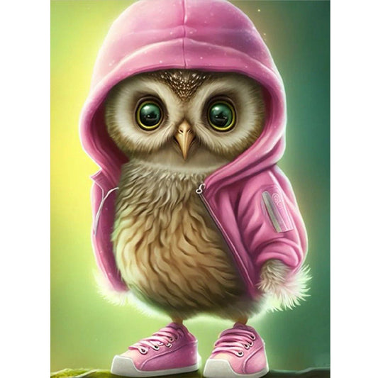 Little Owl - Full Round Drill Diamond Painting 30*40CM