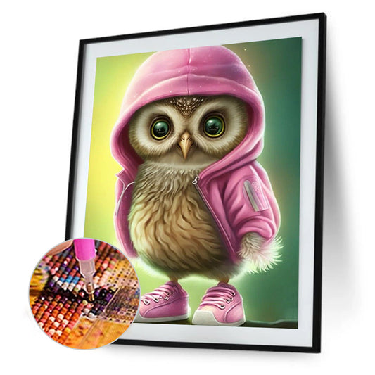 Little Owl - Full Round Drill Diamond Painting 30*40CM