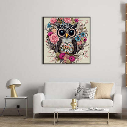 Owl - Full Round Drill Diamond Painting 30*30CM