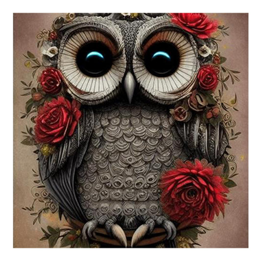Owl - Full Round Drill Diamond Painting 30*30CM