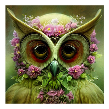 Owl - Full Round Drill Diamond Painting 30*30CM