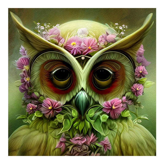 Owl - Full Round Drill Diamond Painting 30*30CM
