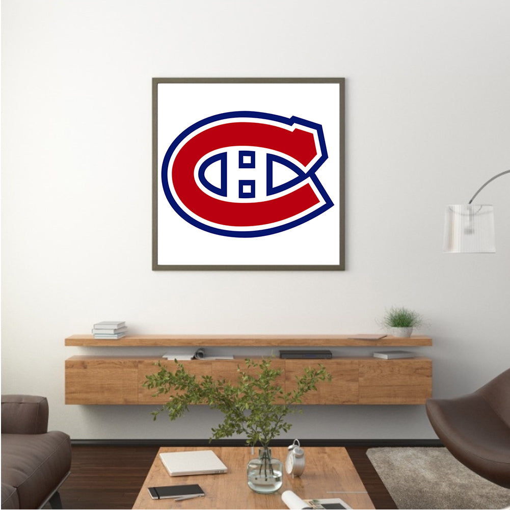 Montreal Canadiens Logo - Full Round Drill Diamond Painting 30*30CM