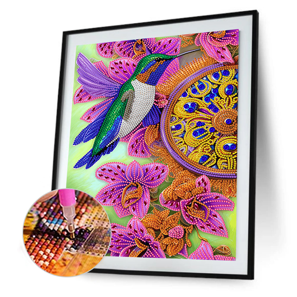 Hummingbird - Full Round Drill Diamond Painting 30*40CM