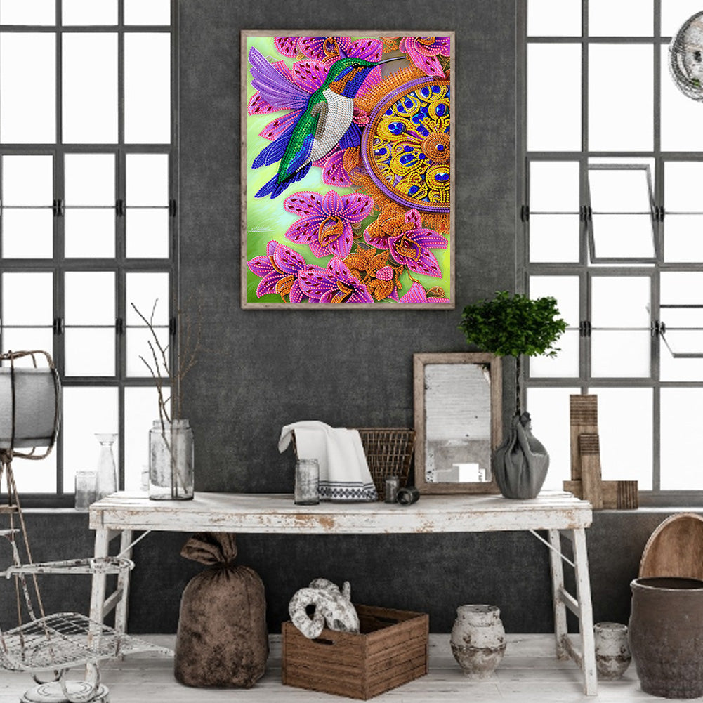 Hummingbird - Full Round Drill Diamond Painting 30*40CM