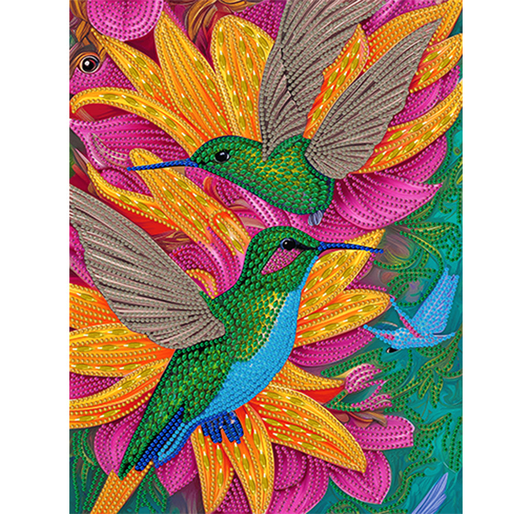 Hummingbird - Full Round Drill Diamond Painting 30*40CM