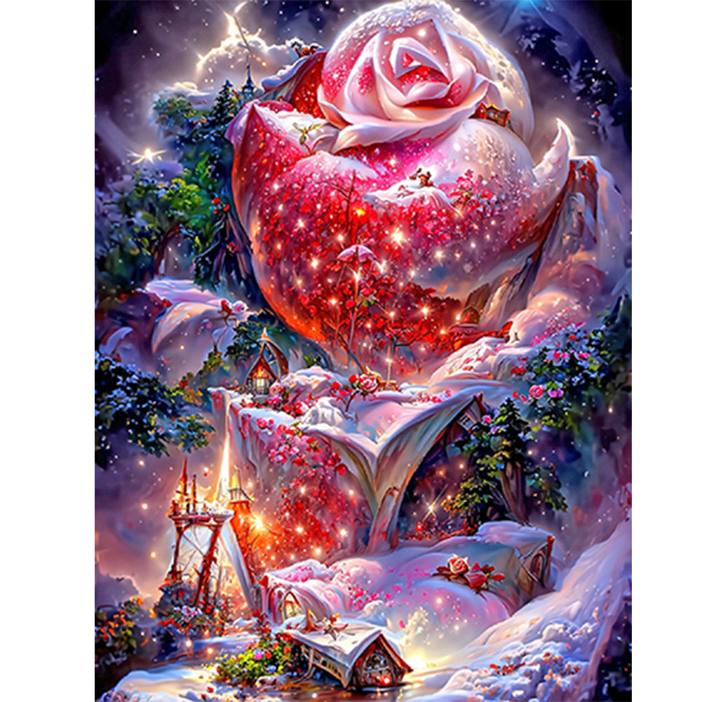 Red Rose Fantasy - Full Round Drill Diamond Painting 30*40CM