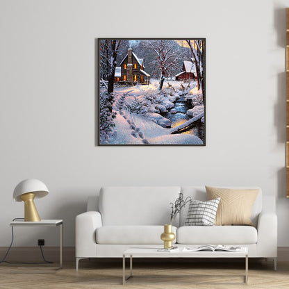 Winter Cabin - Full Square Drill Diamond Painting 50*50CM