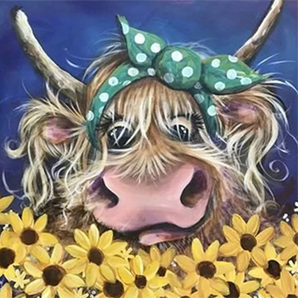 Little Flower Yak - Full Square Drill Diamond Painting 35*35CM