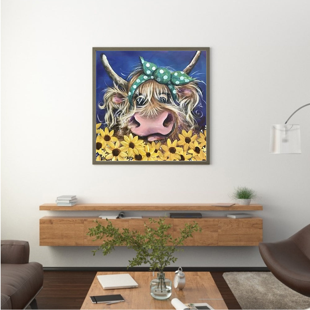 Little Flower Yak - Full Square Drill Diamond Painting 35*35CM