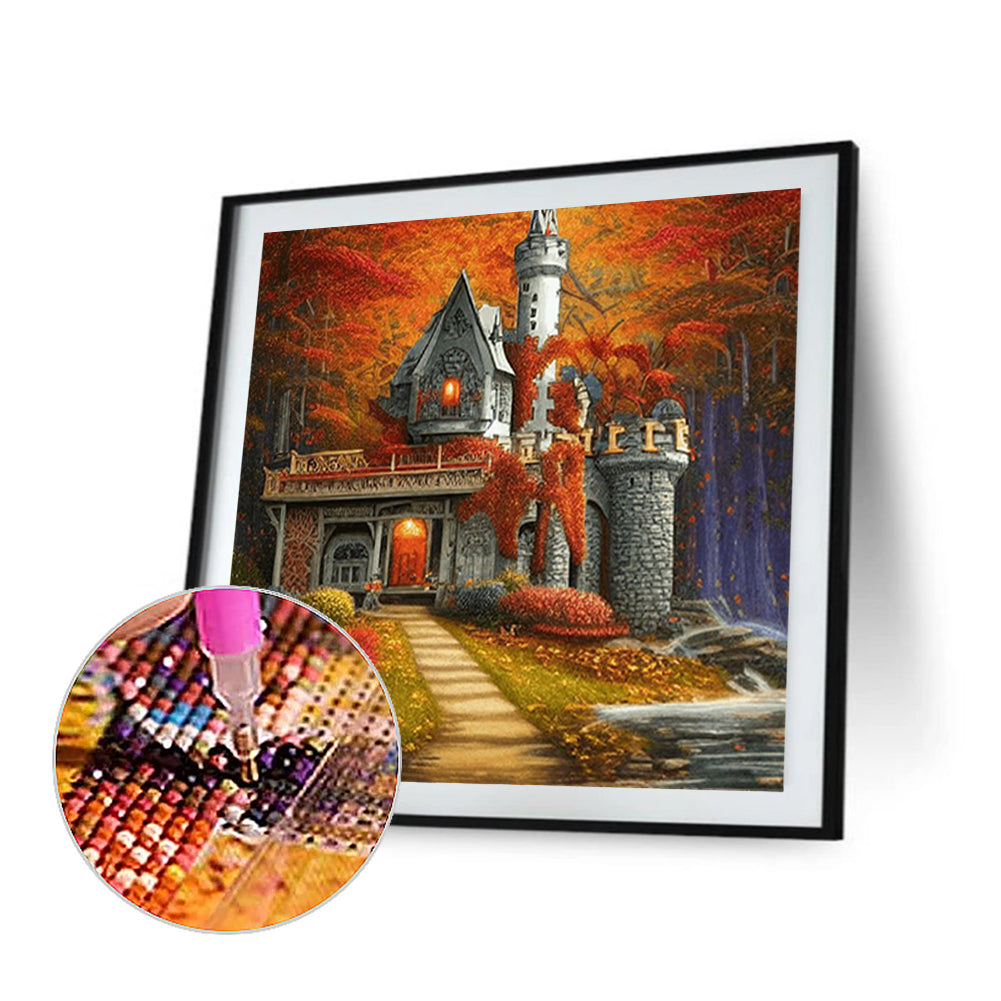 Maple Leaf Castle - Full Square Drill Diamond Painting 40*40CM