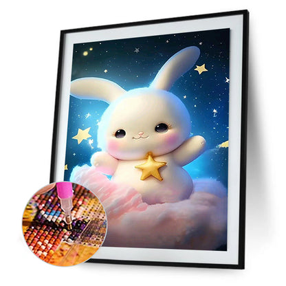 Moonlight Rabbit - Full Round Drill Diamond Painting 30*40CM