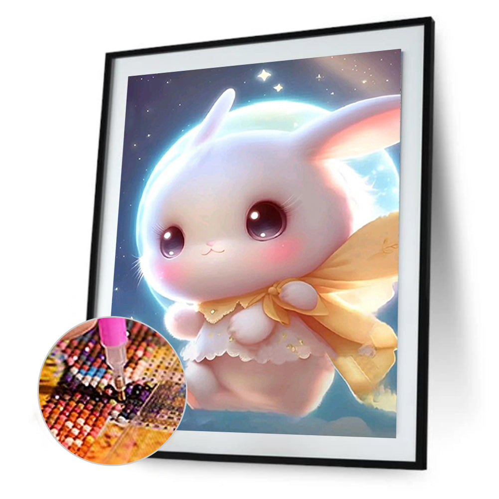 Moonlight Rabbit - Full Round Drill Diamond Painting 30*40CM