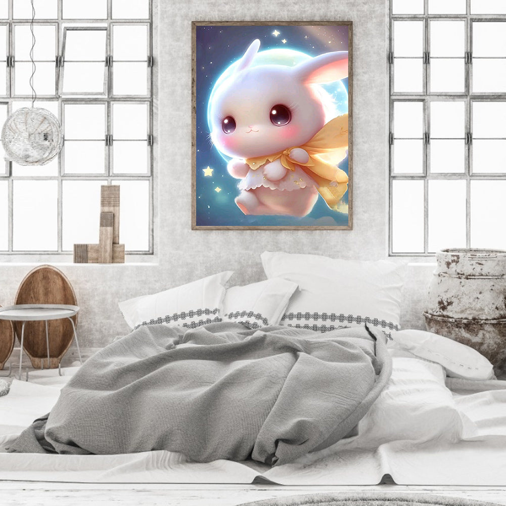 Moonlight Rabbit - Full Round Drill Diamond Painting 30*40CM