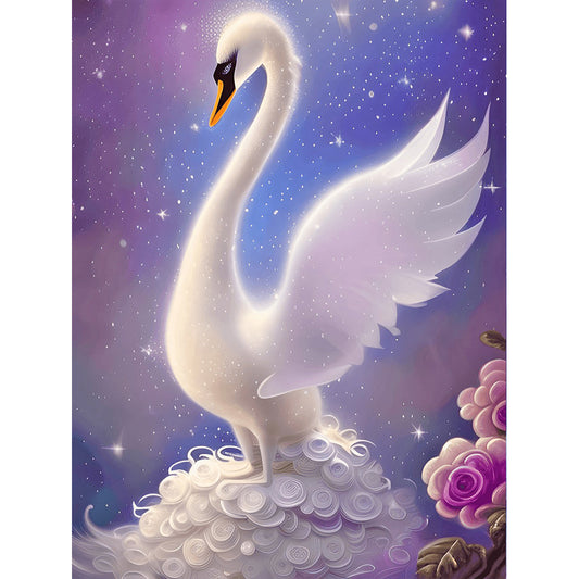 White Swan - Full Round Drill Diamond Painting 30*40CM