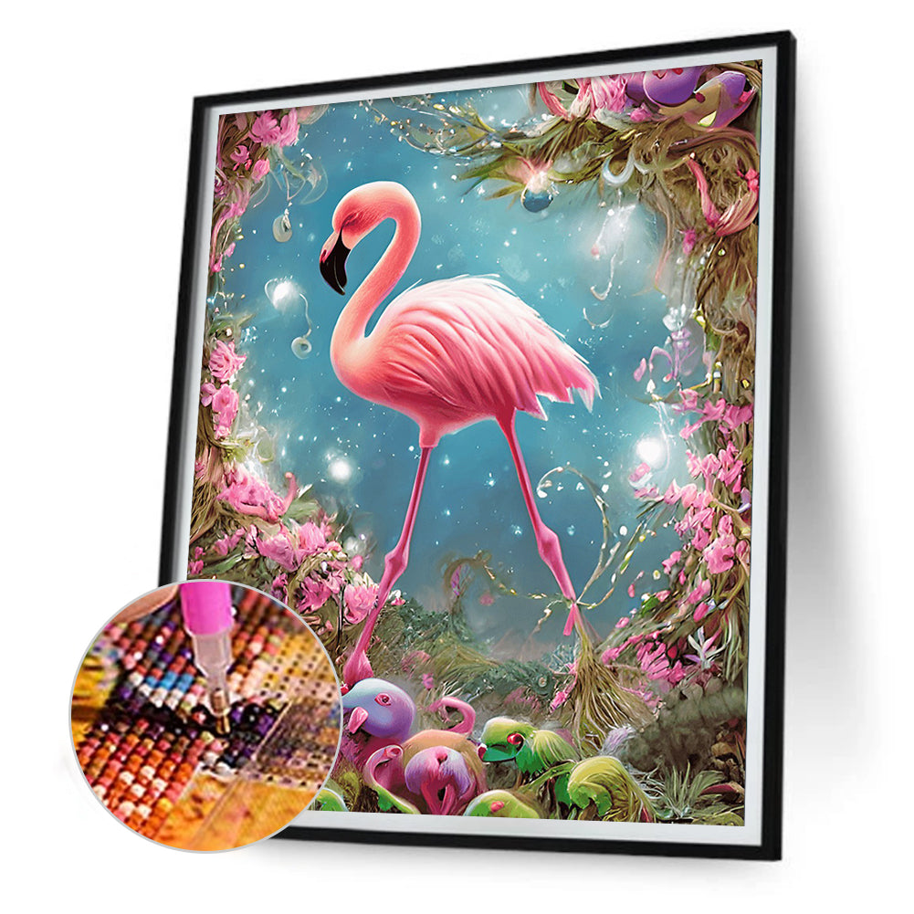 Flamingo - Full Round Drill Diamond Painting 30*40CM