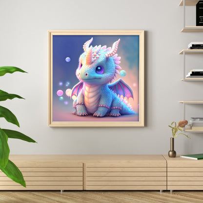 Blue Pterosaur - Full Round Drill Diamond Painting 30*30CM