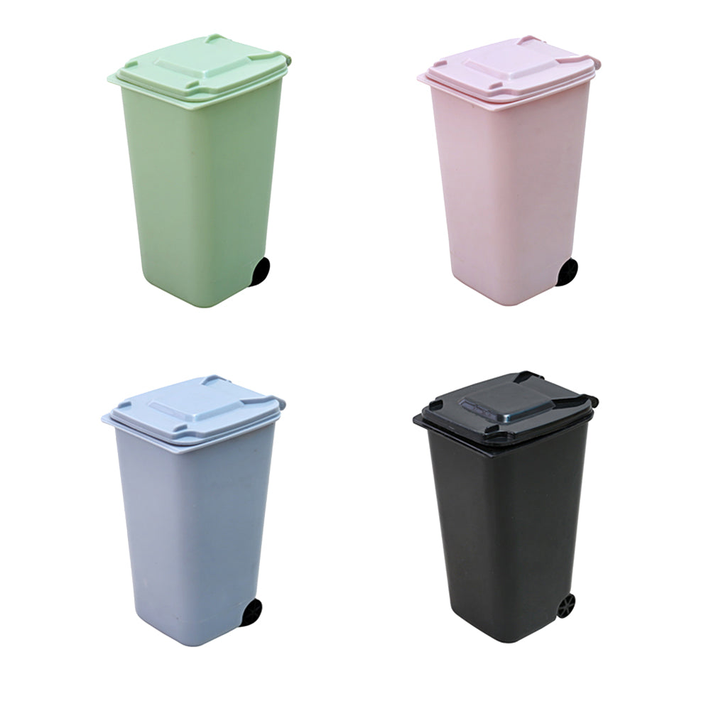 Mini Clean Trash Desk 650ml Cleaning Barrel Plastic Wastebasket for Coffee Table