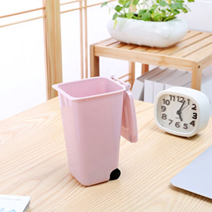 Mini Clean Trash Desk 650ml Cleaning Barrel Plastic Wastebasket for Coffee Table