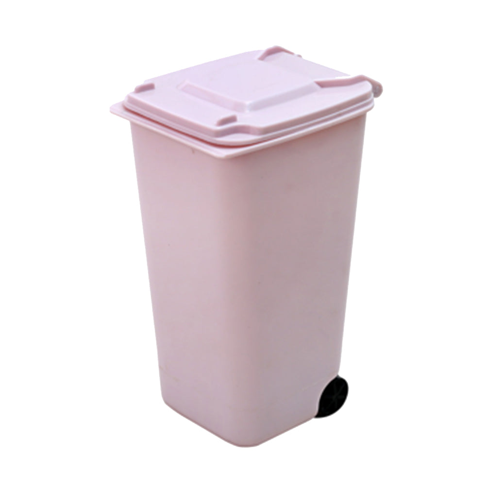 Mini Clean Trash Desk 650ml Cleaning Barrel Plastic Wastebasket for Coffee Table
