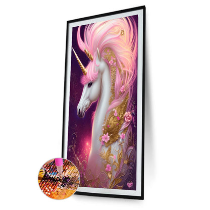 Elegant Unicorn - Full Round Drill Diamond Painting 40*60CM