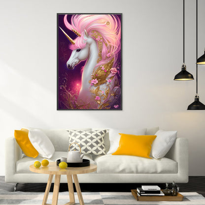 Elegant Unicorn - Full Round Drill Diamond Painting 40*60CM