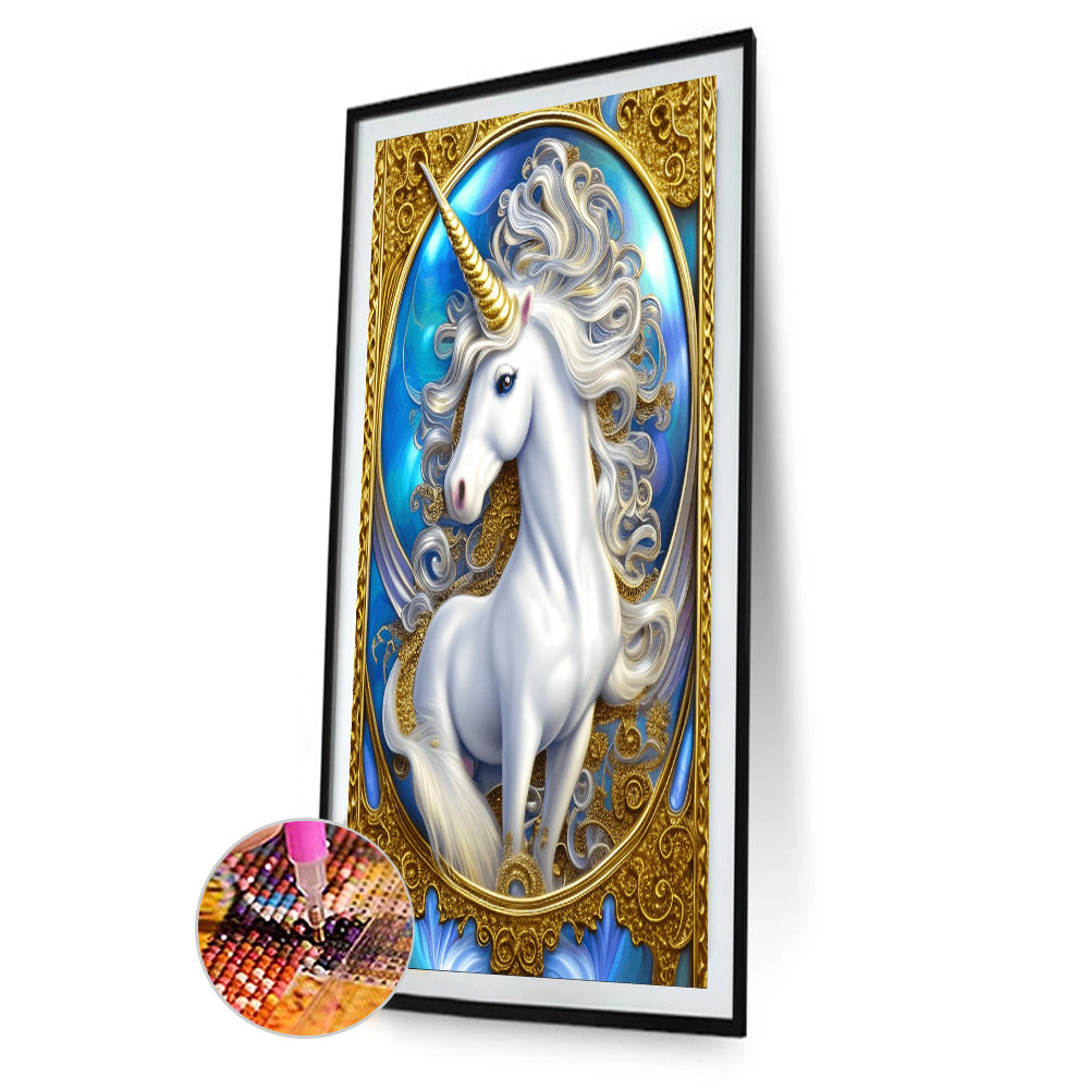 Elegant Unicorn - Full Round Drill Diamond Painting 40*60CM