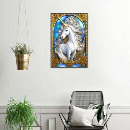 Elegant Unicorn - Full Round Drill Diamond Painting 40*60CM