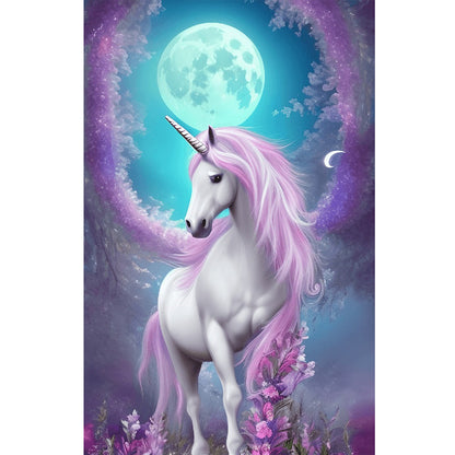 Elegant Unicorn - Full Round Drill Diamond Painting 40*60CM