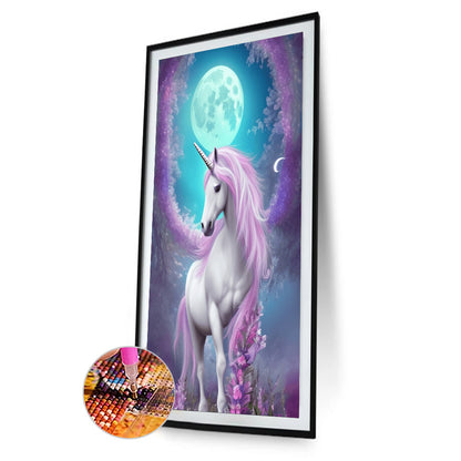 Elegant Unicorn - Full Round Drill Diamond Painting 40*60CM