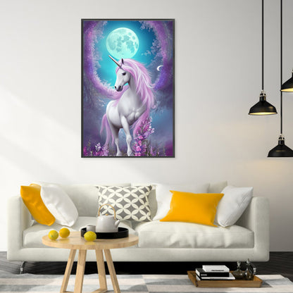 Elegant Unicorn - Full Round Drill Diamond Painting 40*60CM