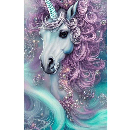 Elegant Unicorn - Full Round Drill Diamond Painting 40*60CM