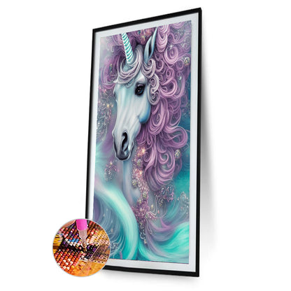 Elegant Unicorn - Full Round Drill Diamond Painting 40*60CM