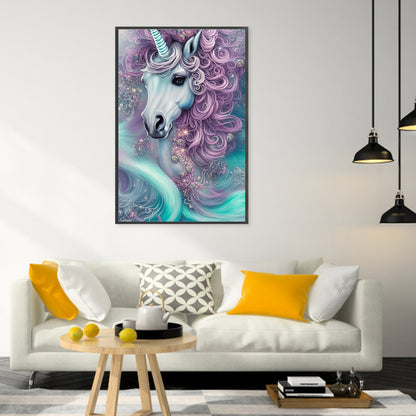 Elegant Unicorn - Full Round Drill Diamond Painting 40*60CM