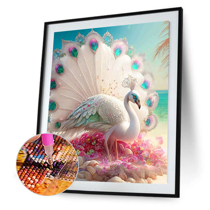 Gorgeous Peacock - Full Round Drill Diamond Painting 30*40CM