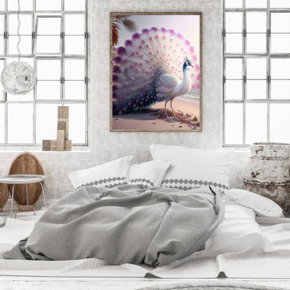 Gorgeous Peacock - Full Round Drill Diamond Painting 30*40CM