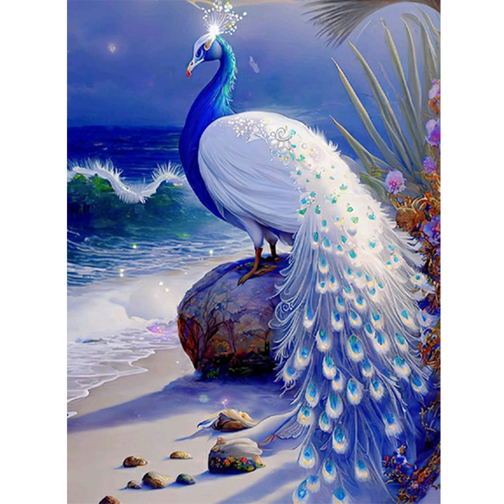 Gorgeous Peacock - Full Round Drill Diamond Painting 30*40CM