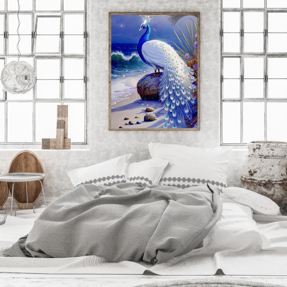 Gorgeous Peacock - Full Round Drill Diamond Painting 30*40CM