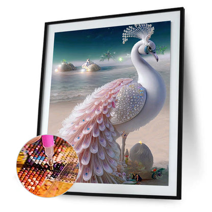 Gorgeous Peacock - Full Round Drill Diamond Painting 30*40CM
