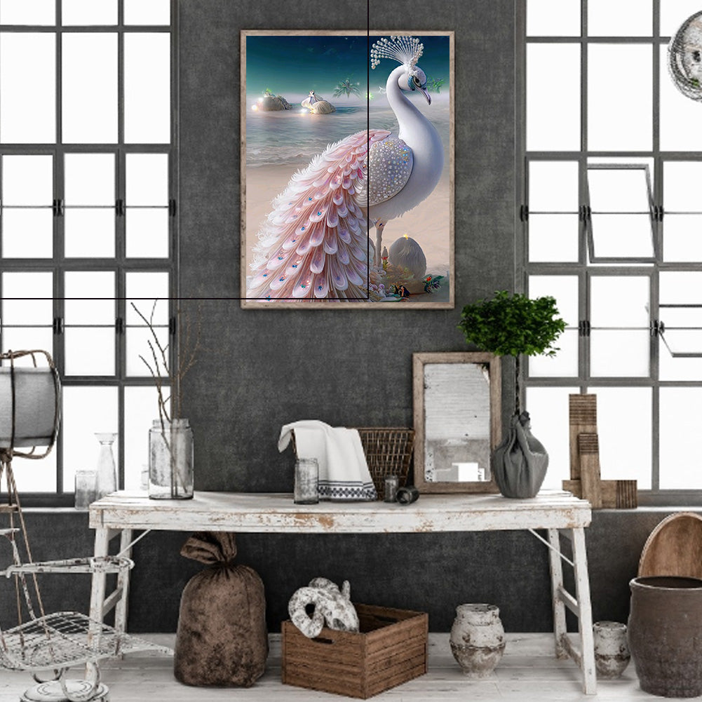 Gorgeous Peacock - Full Round Drill Diamond Painting 30*40CM