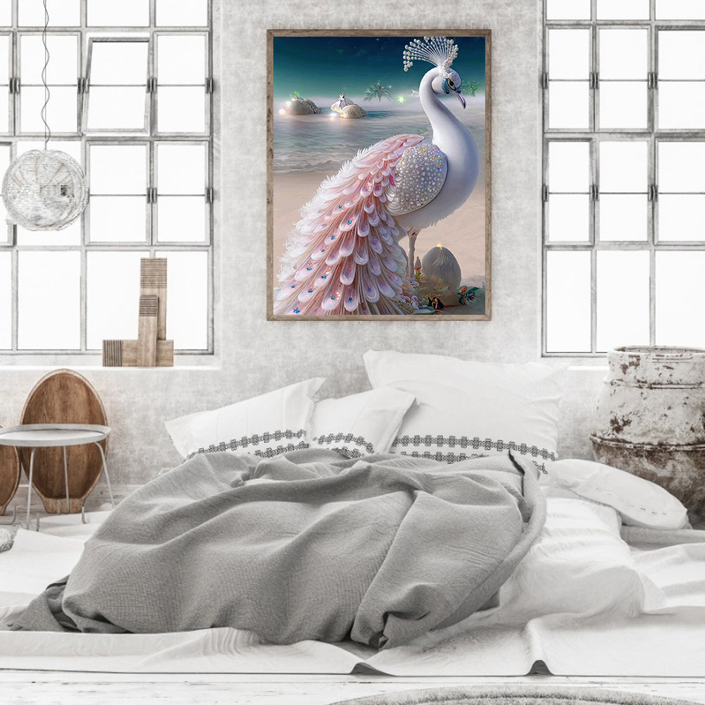 Gorgeous Peacock - Full Round Drill Diamond Painting 30*40CM