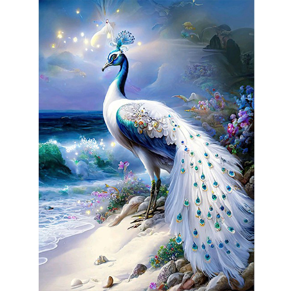 Gorgeous Peacock - Full Round Drill Diamond Painting 30*40CM