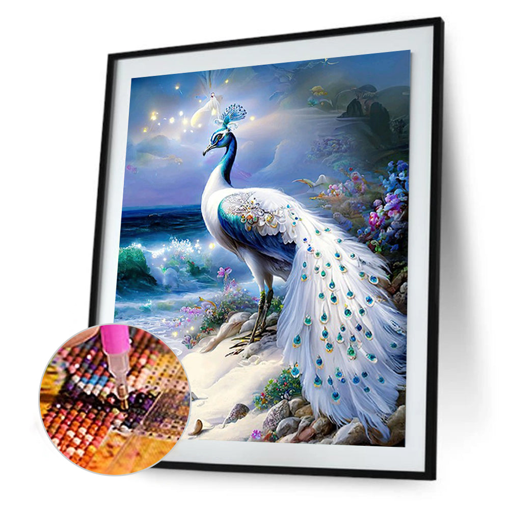 Gorgeous Peacock - Full Round Drill Diamond Painting 30*40CM